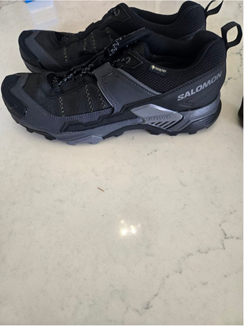 Salomon X Ultra 5 GTX Gore-Tex Hiking Shoes US 9 Black Gray Waterproof Trail - Picture 10 of 11